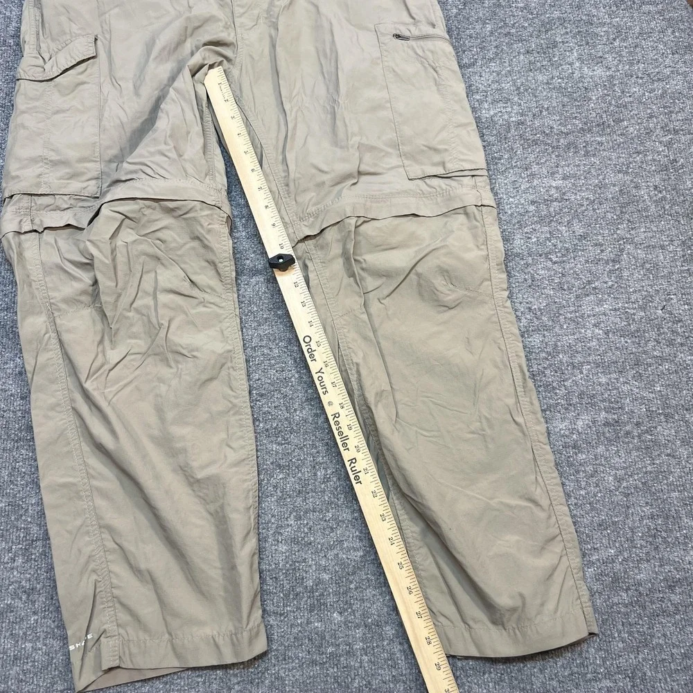 Columbia Pants Mens 40x30 Beige Convertible Cargo Lightweight Hiking Outdoor